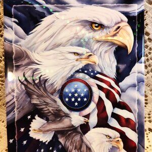Jody Bergsma art print Eagles "Together We Stand" ceramic tile. SHIPS FREE